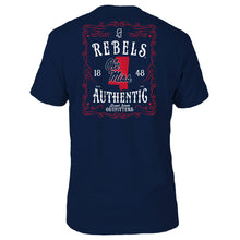 Load image into Gallery viewer, Ole Miss Rebels Vintage Whiskey Label T-Shirt
