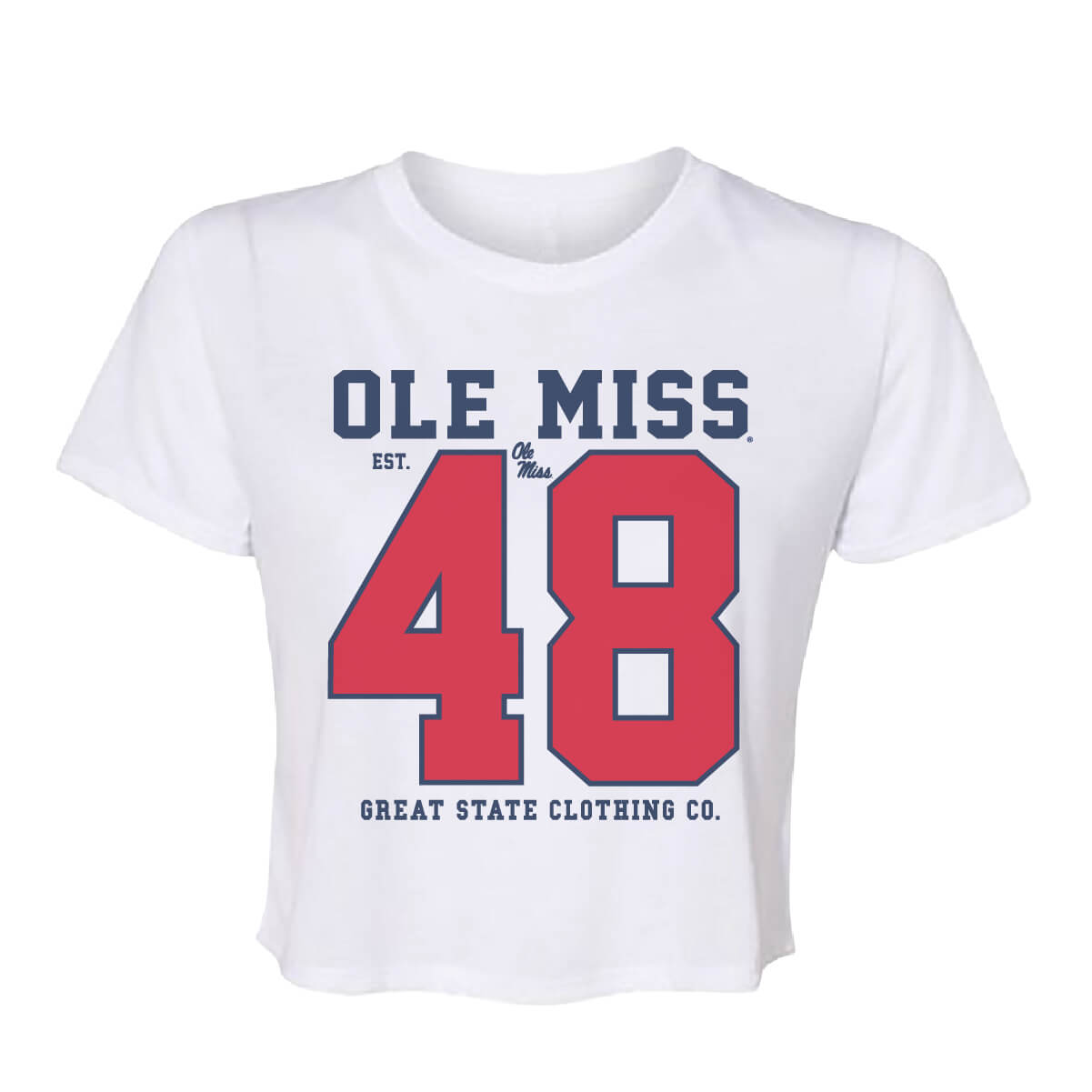 Ole Miss Rebels Vintage Jersey Crop Top