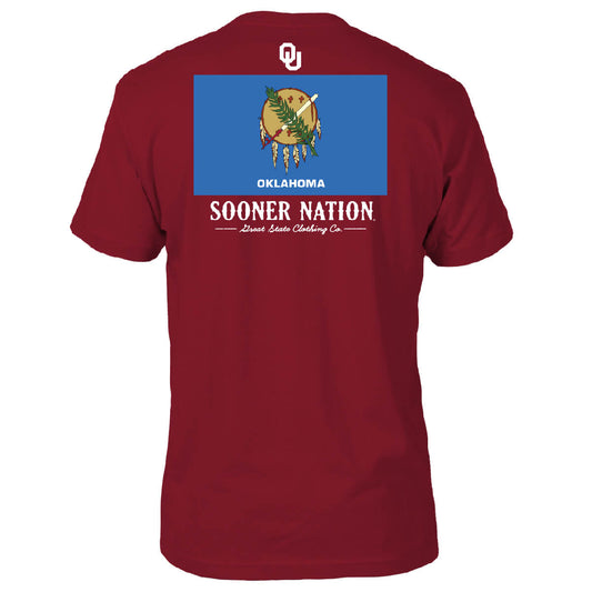 Oklahoma Sooners Washed Flag T-Shirt