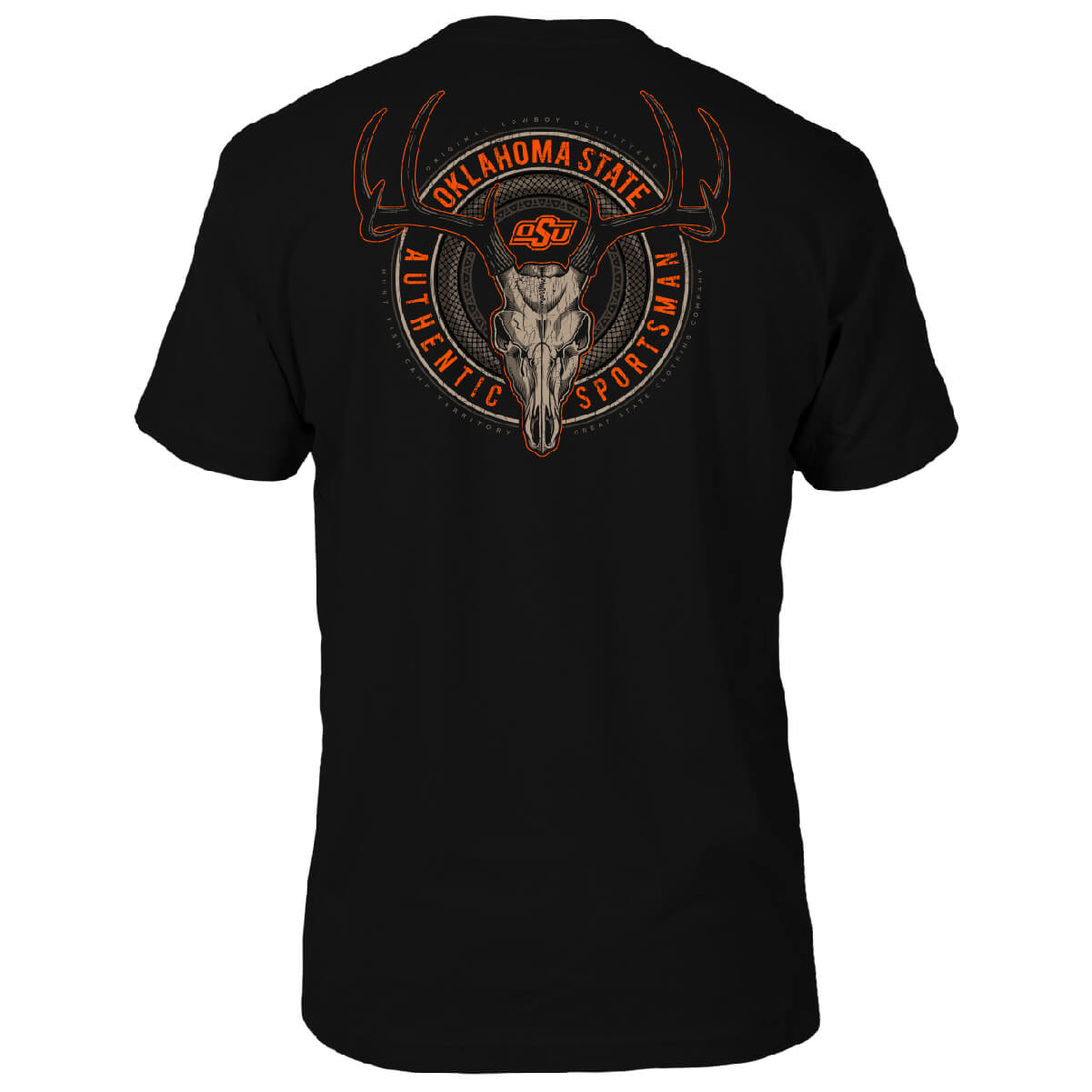 Oklahoma State Cowboys Deer Skull Badge T-Shirt