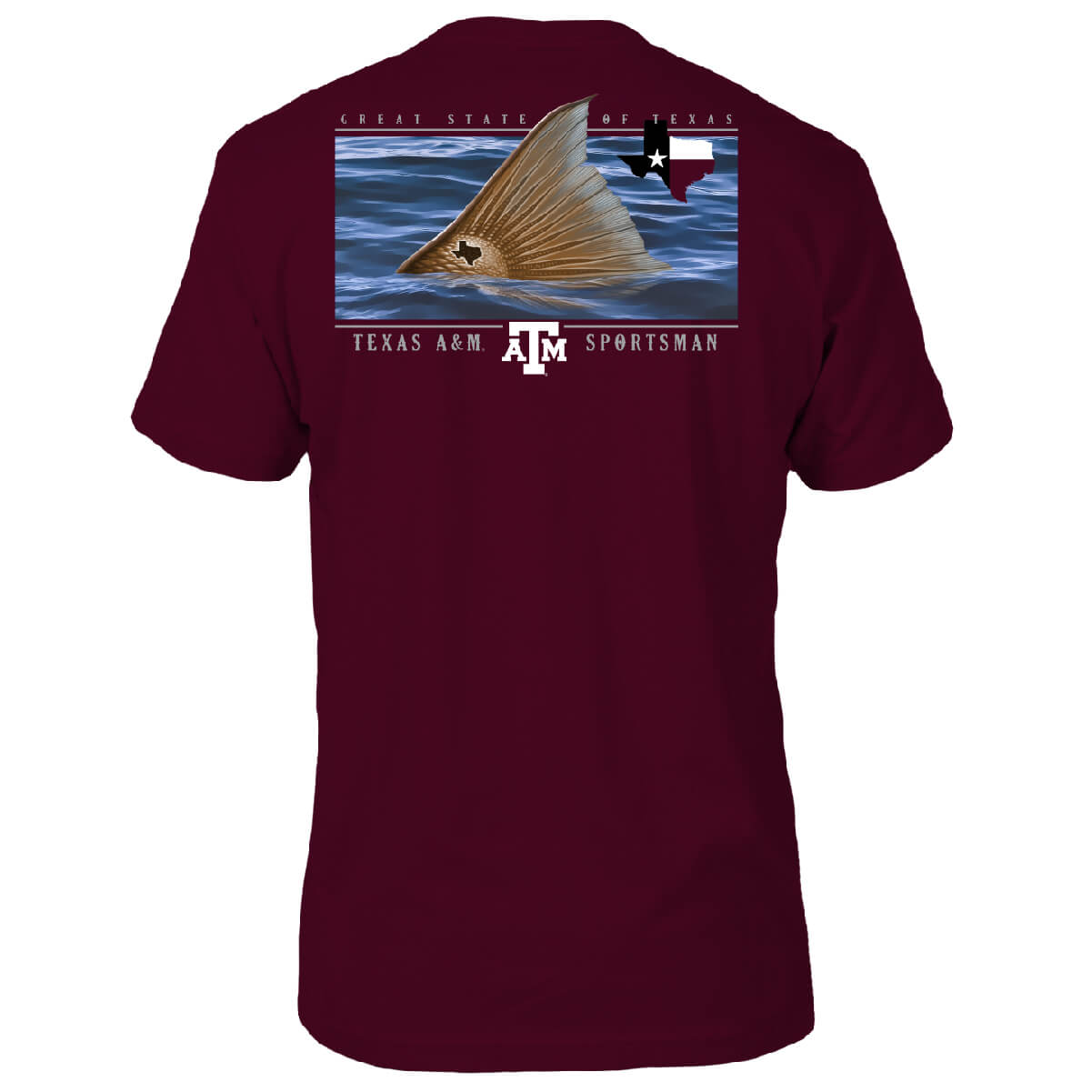 Texas A&M Aggies Redfish Tail Portrait T-Shirt