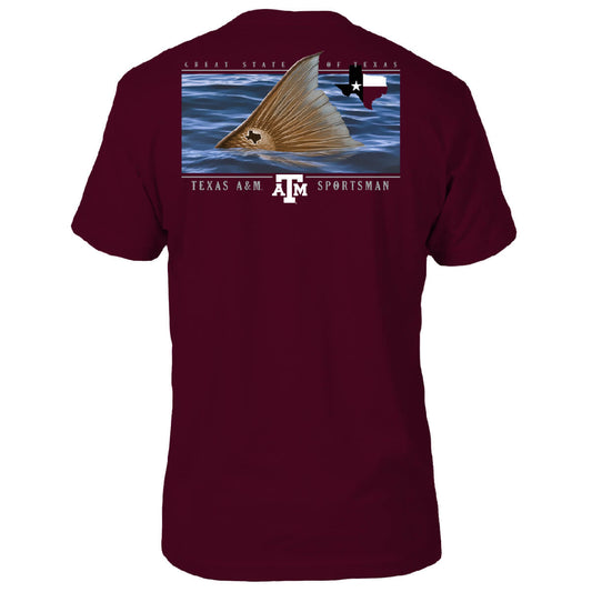 Texas A&M Aggies Redfish Tail Portrait T-Shirt