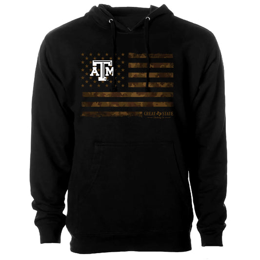 Texas A&M Aggies US Camo Flag Hoodie