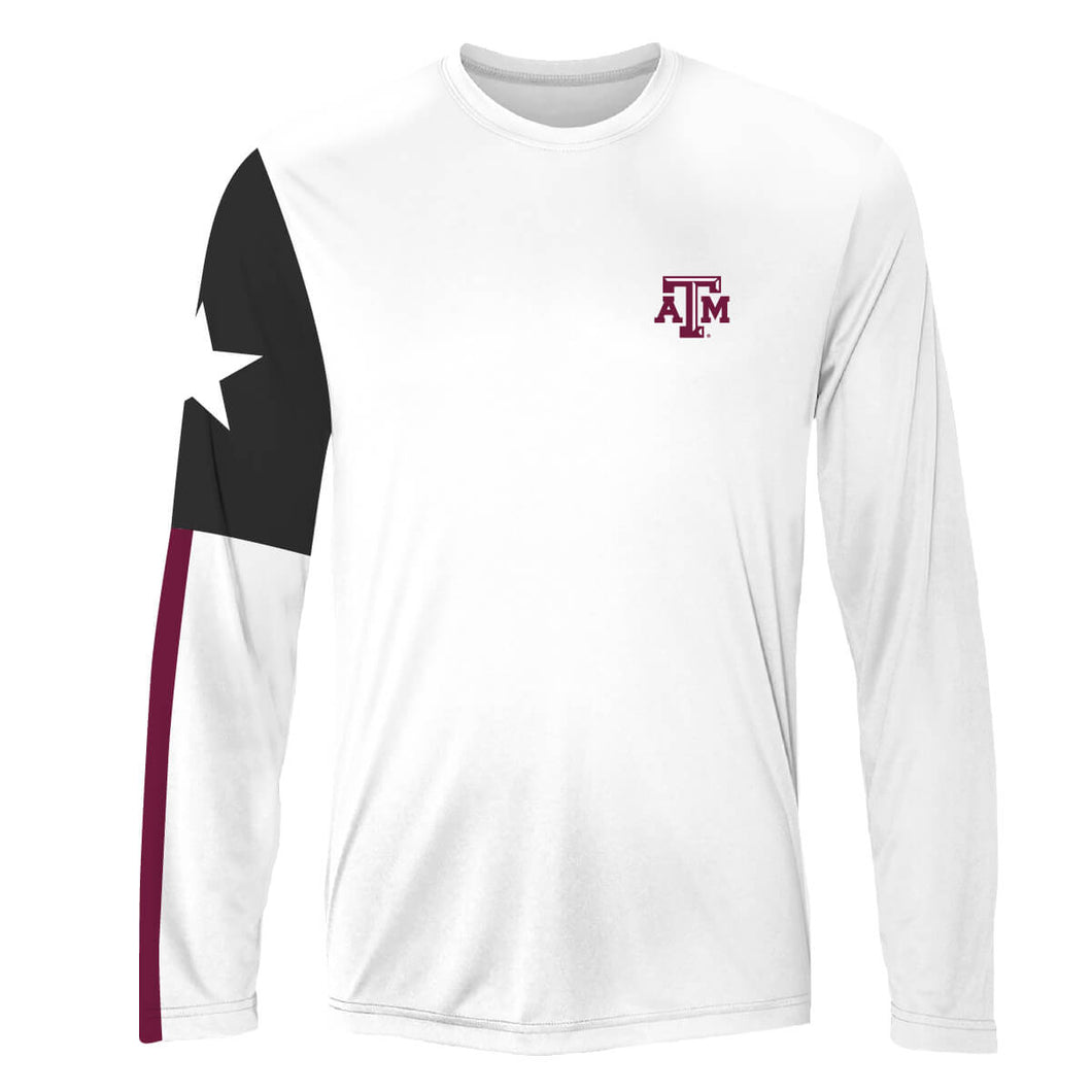 Texas A&M Aggies Flag Sleeve Performance Tee - Front