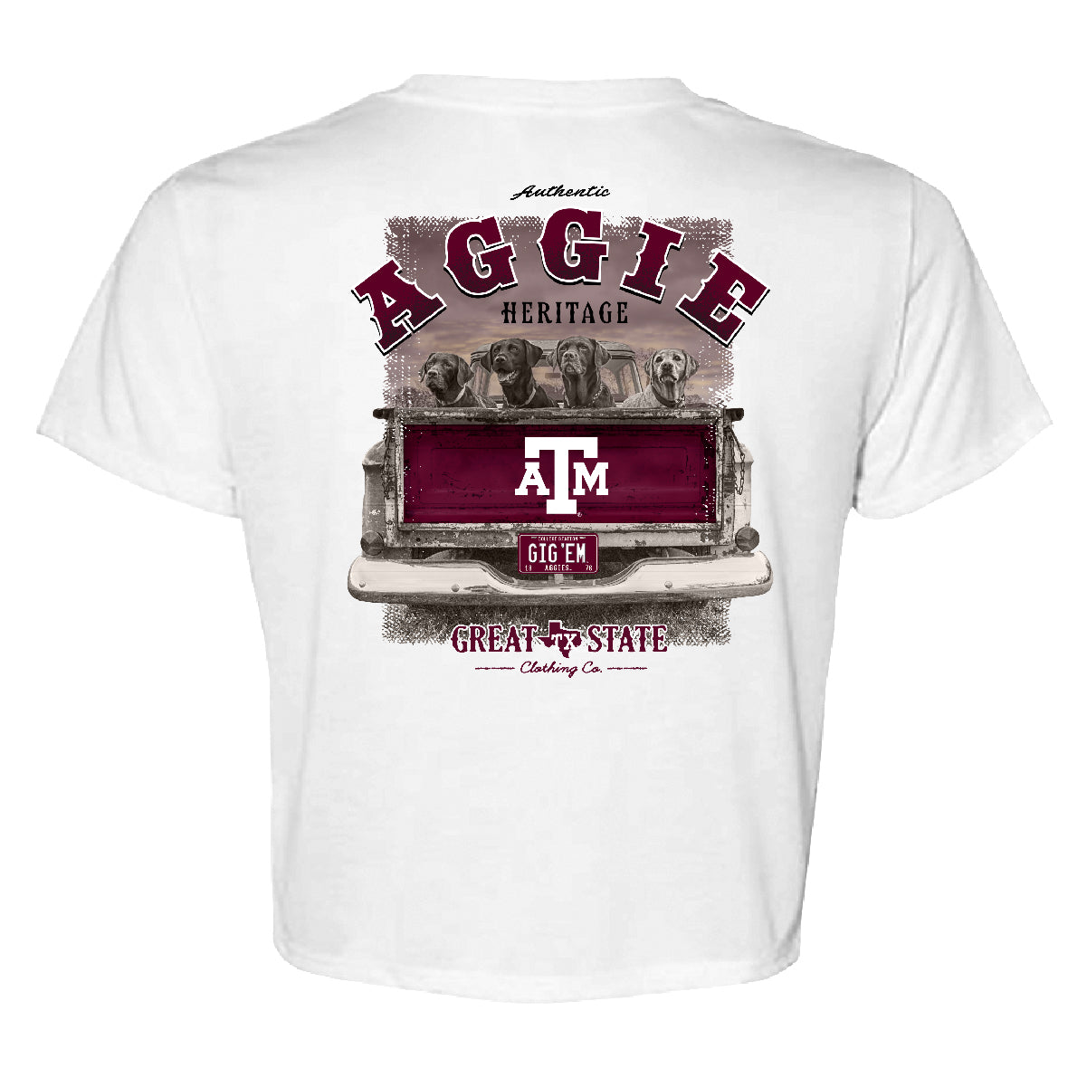 Texas A&M Aggies Labs in Truck Womens Crop Top