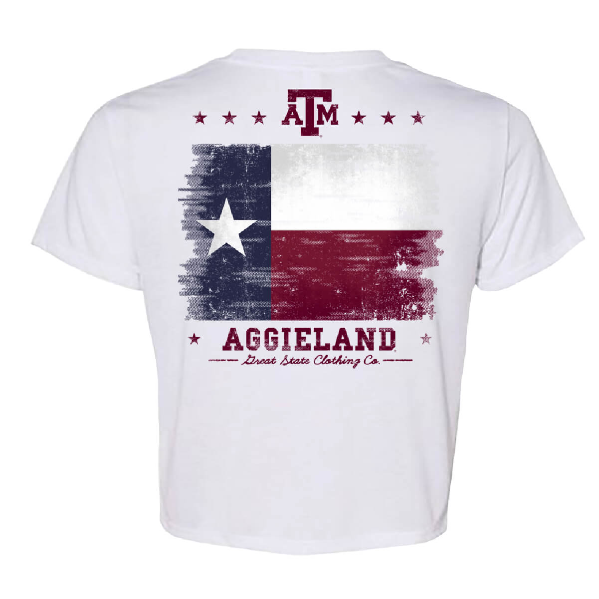 Texas A&M Aggies Washed Flag Womens Crop Top