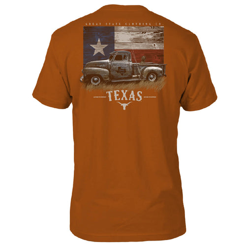 Texas Longhorns Vintage Truck T-Shirt - Back