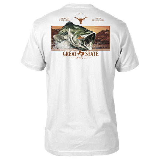 Texas Longhorns Bass Lake T-Shirt - Back