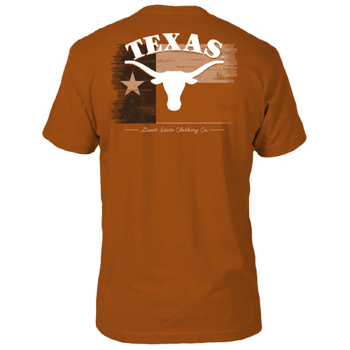 Texas Longhorns Washed Flag T-Shirt - Back