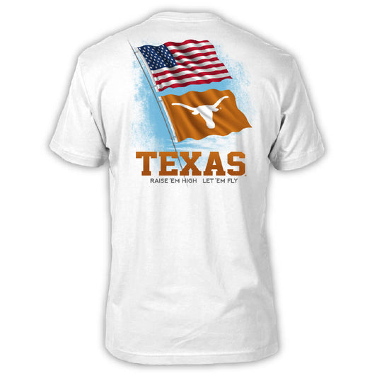 Texas Longhorns Fly Em High T-Shirt - Back