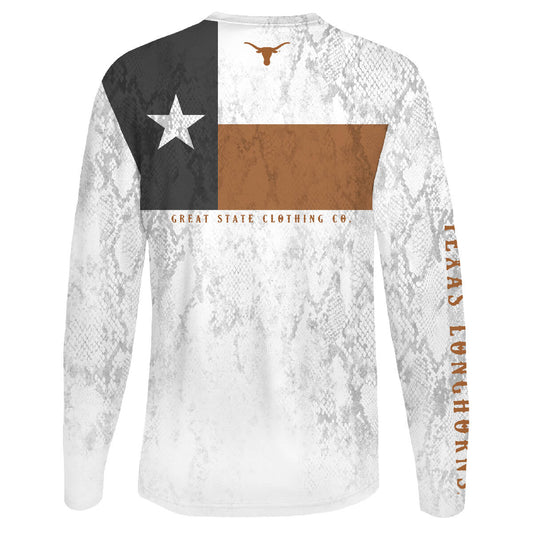 Texas Longhorns Rattler Flag Performance Tee - Back