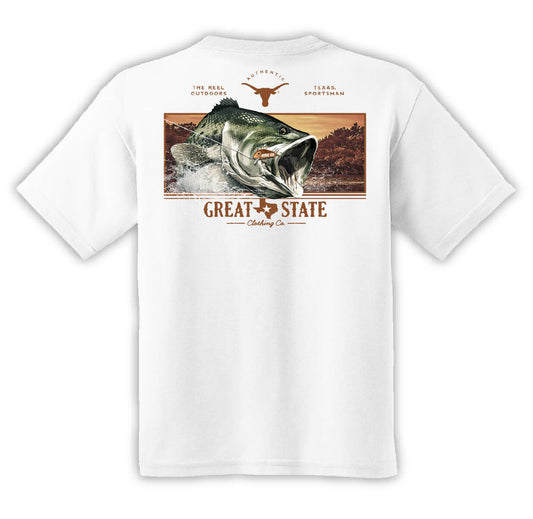 Texas Longhorns Bass Lake Youth T-Shirt - Back