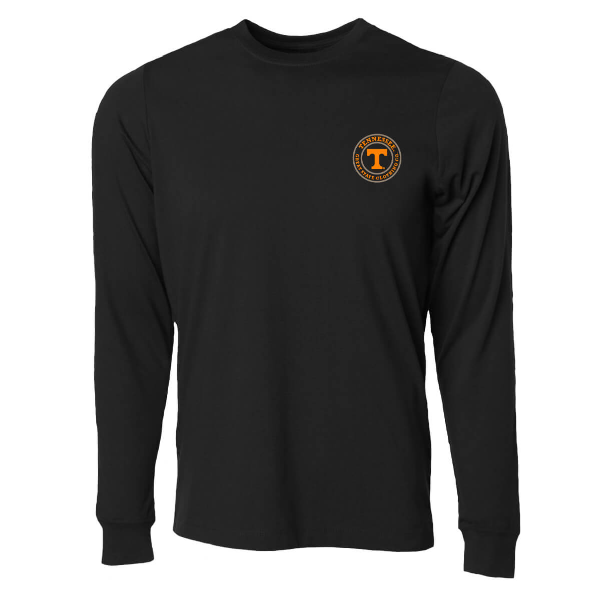 Tennessee Volunteers Deer Skull Badge Long Sleeve T-Shirt - Front