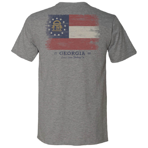 Georgia Washed Flag T-Shirt - Back
