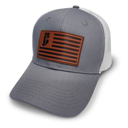 Indiana US Leather Flag Hat