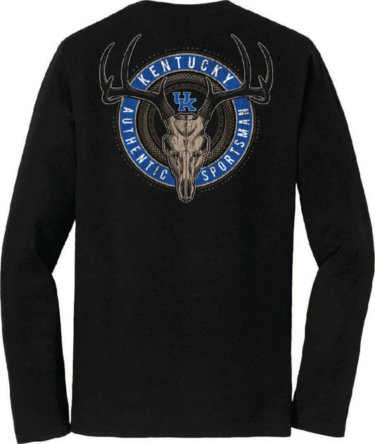 Kentucky Wildcats Deer Skull Badge Long Sleeve