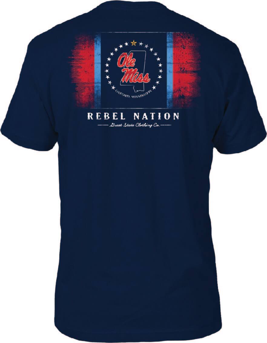 Ole Miss Rebels Washed Flag T-Shirt