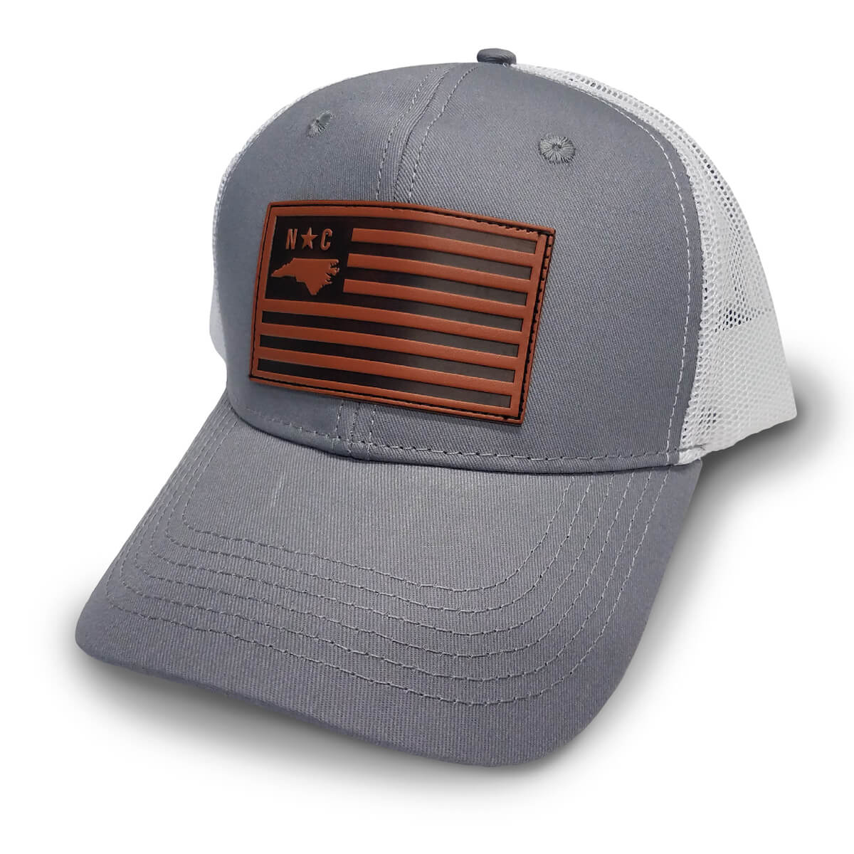 North Carolina US Leather Flag Hat