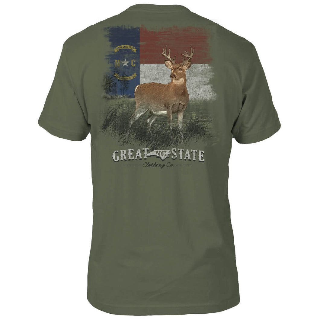 North Carolina Flag Deer T-Shirt