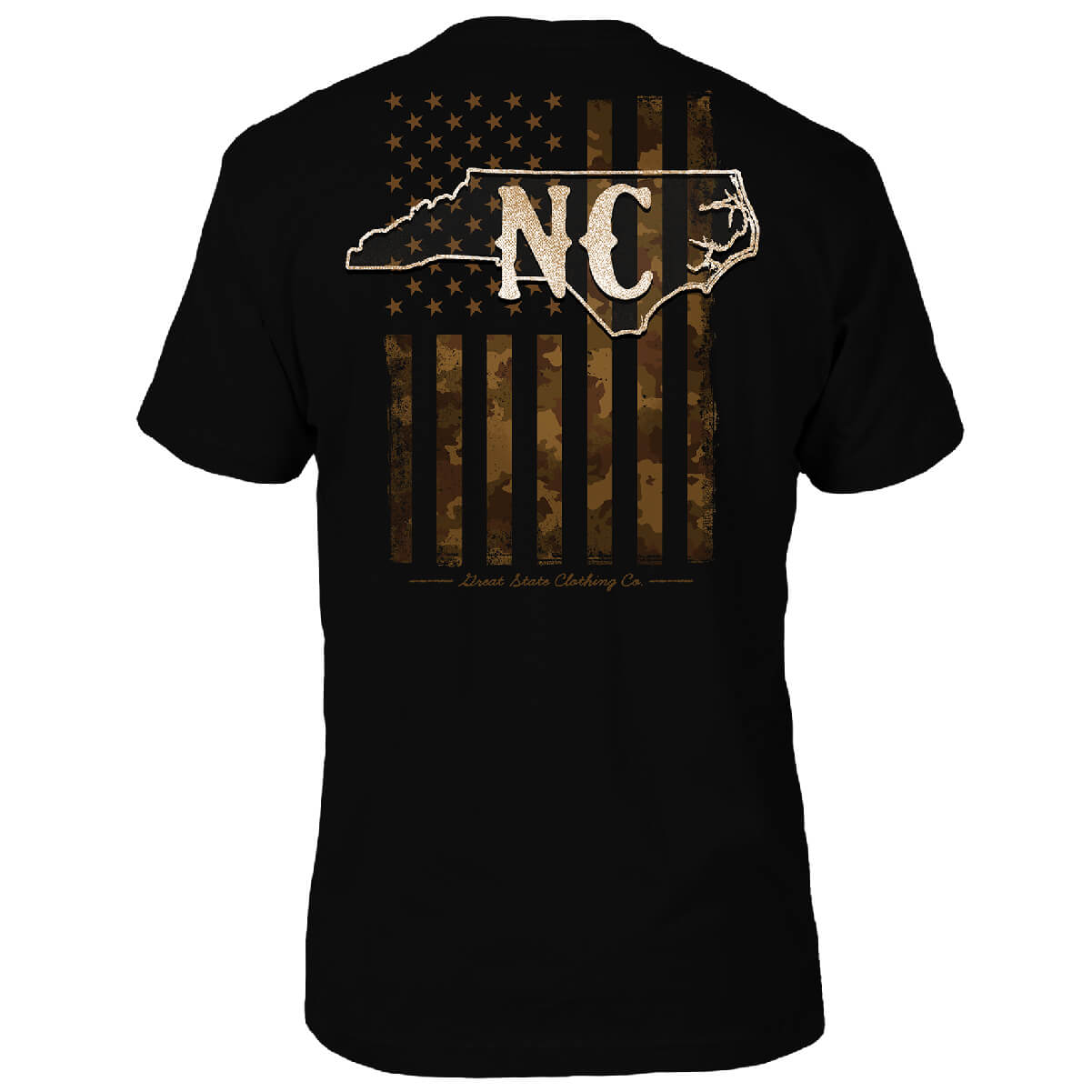 North Carolina US Camo Flag T-Shirt