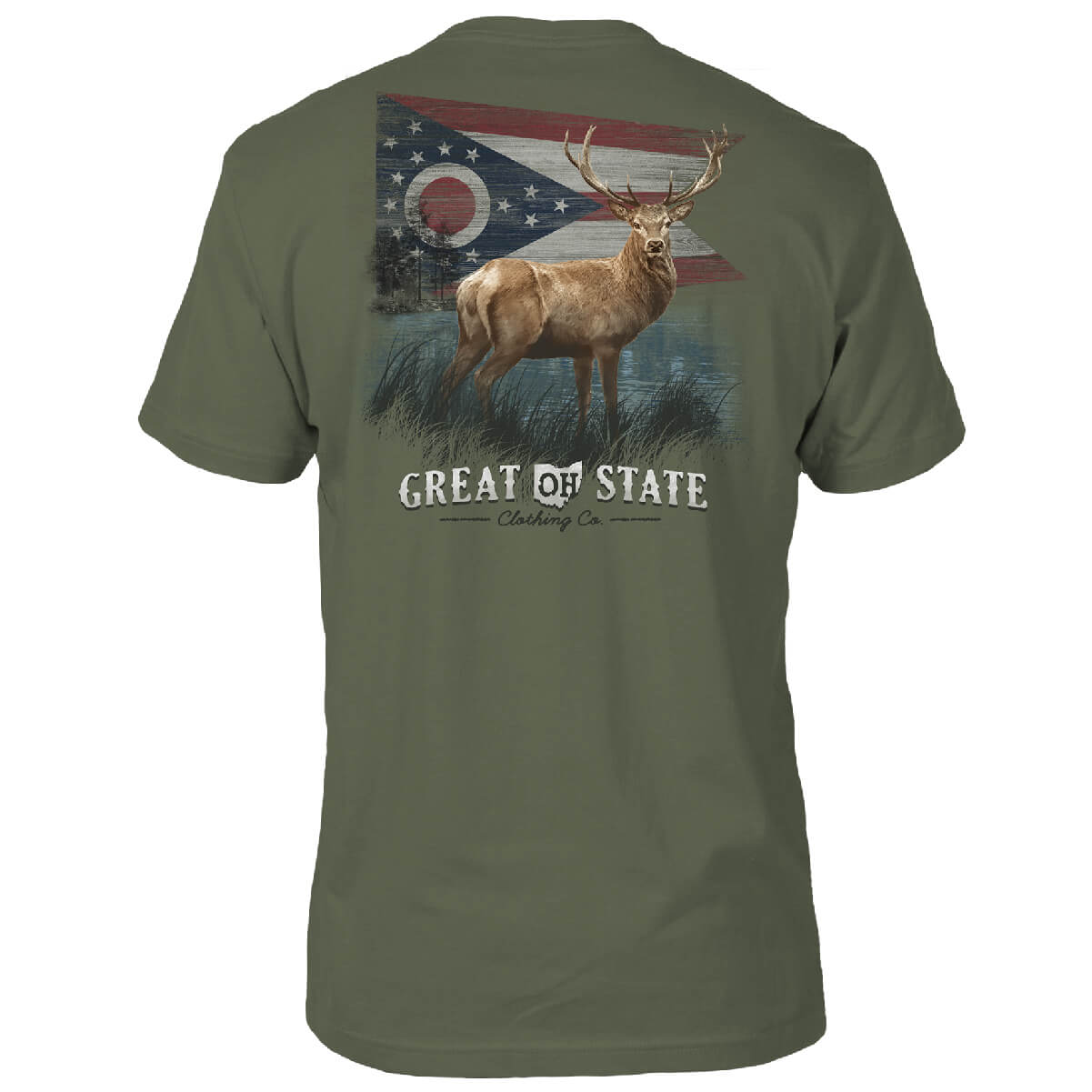 Ohio Flag Deer T-Shirt