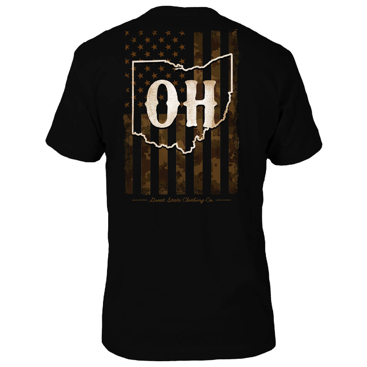 Ohio US Camo Flag T-Shirt