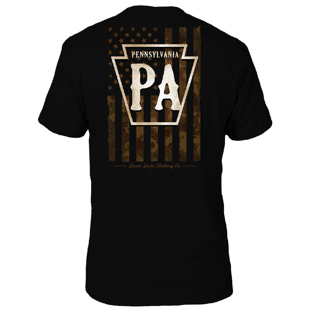 Pennsylvania US Camo Flag T-Shirt