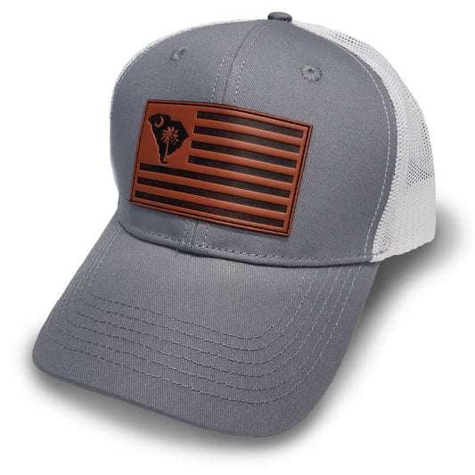 South Carolina US Leather Flag Hat