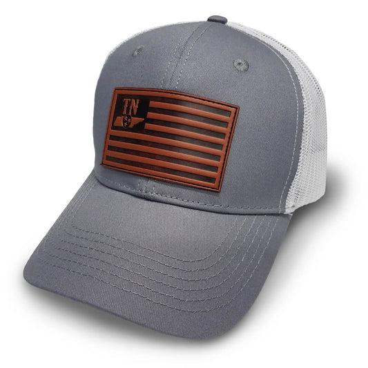 Tennessee US Leather Flag Hat