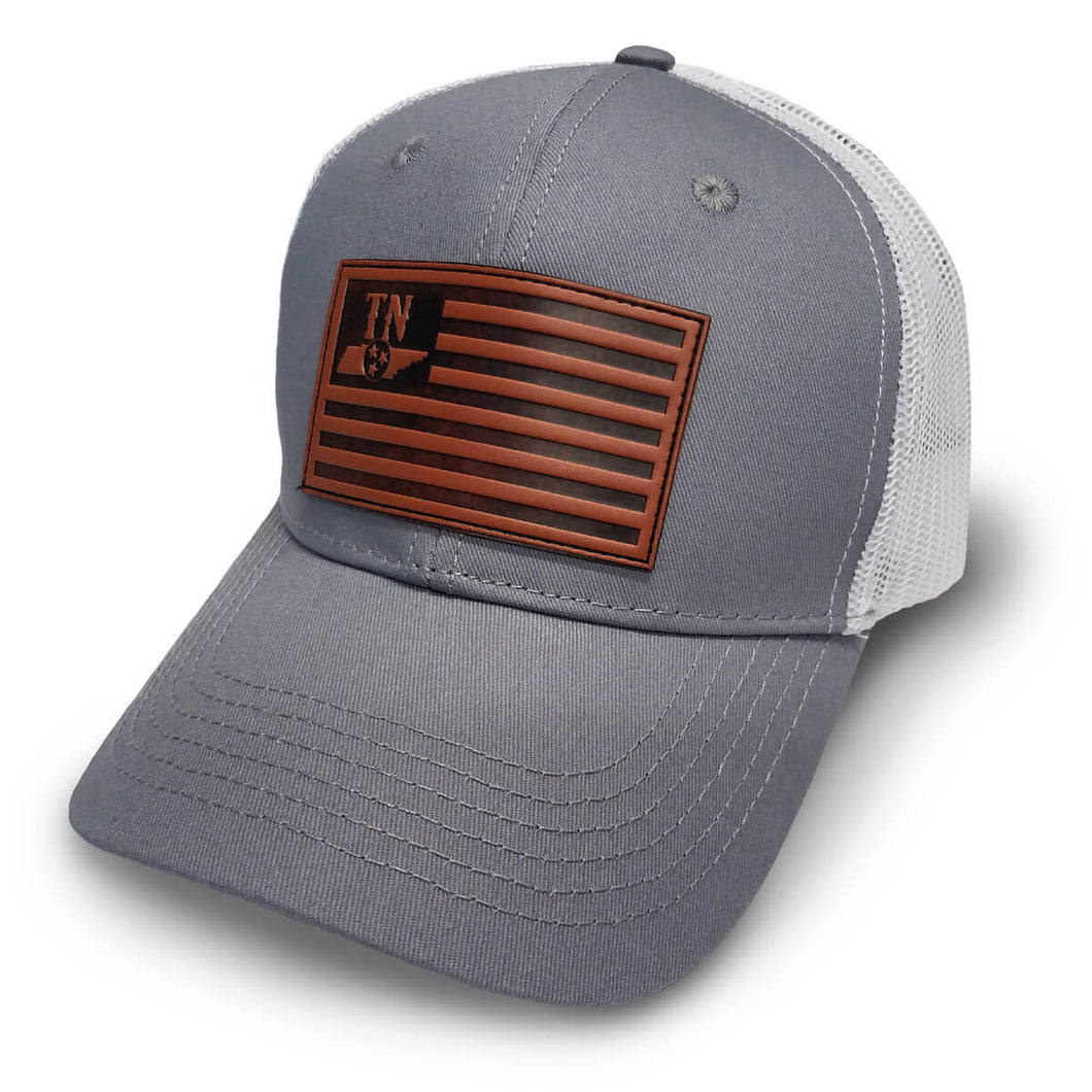 Tennessee US Leather Flag Hat