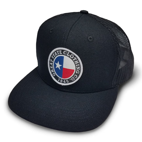 Texas Flag Crest Flat Hat - Front