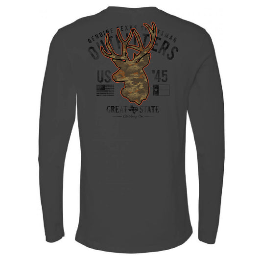 Texas Camo Deer Long Sleeve T-Shirt - Back