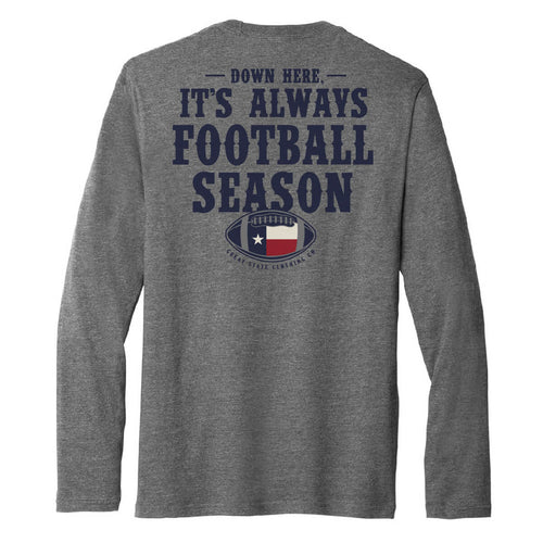 Texas Always Football Season Long Sleeve T-Shirt - Back