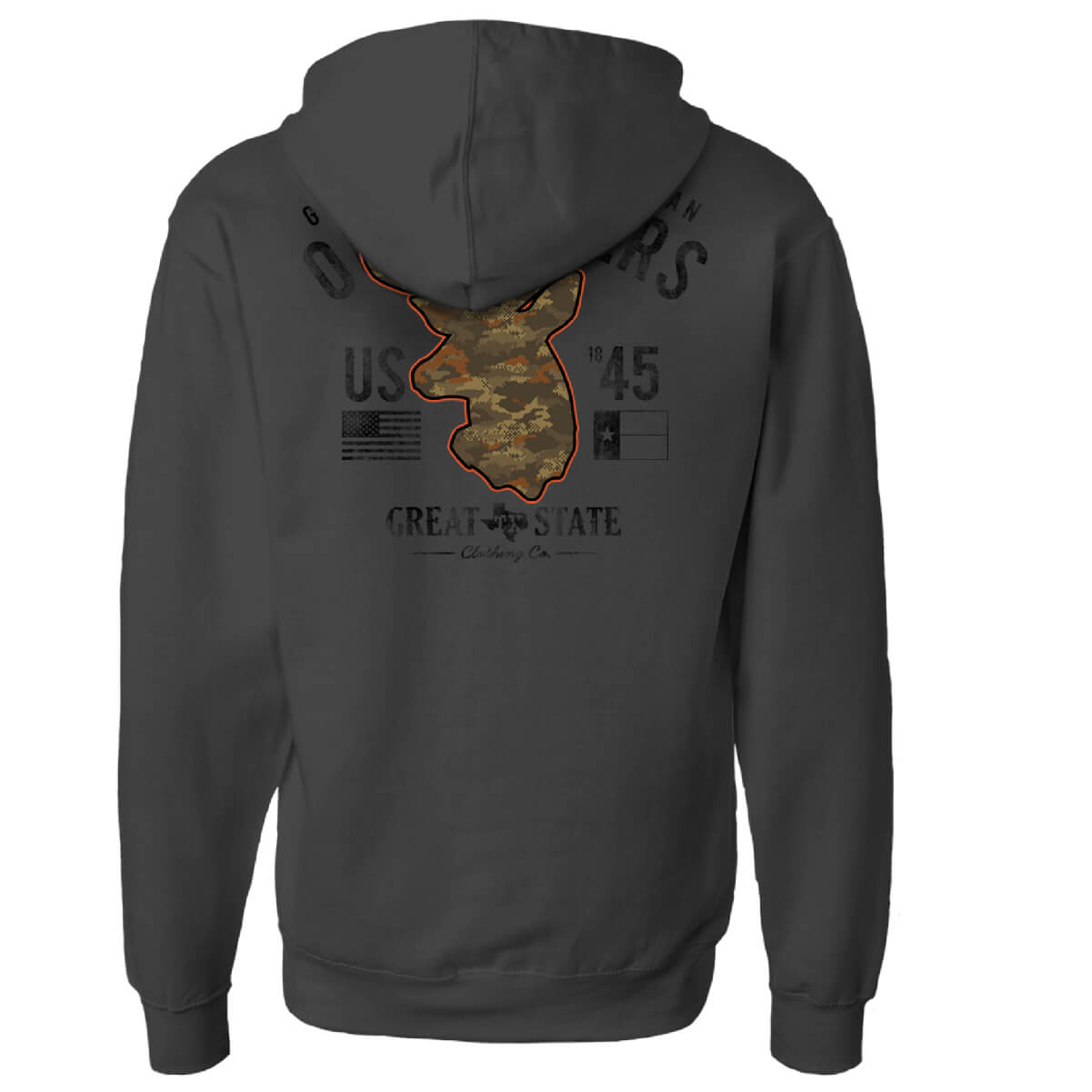 Texas Camo Deer Hoodie - Back