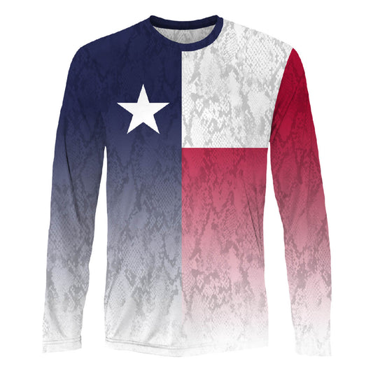 Texas Fadeout Rattler Flag Performance Tee - Front